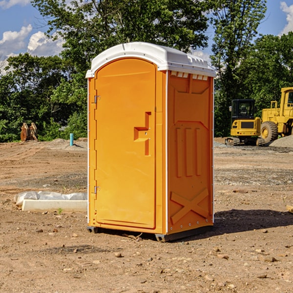 how often are the portable restrooms cleaned and serviced during a rental period in Mountain Mesa